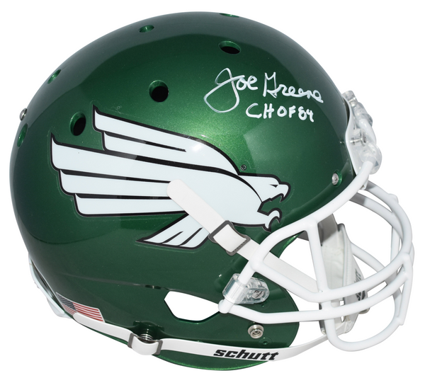 JOE GREENE AUTOGRAPHED NORTH TEXAS MEAN GREEN FULL SIZE HELMET BECKETT