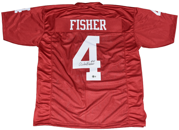AIDEN FISHER AUTOGRAPHED INDIANA HOOSIERS #4 CRIMSON JERSEY BECKETT