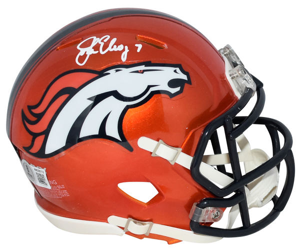 JOHN ELWAY AUTOGRAPHED DENVER BRONCOS FLASH SPEED MINI HELMET BECKETT