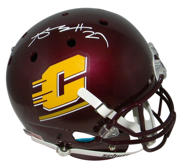 ANTONIO BROWN AUTOGRAPHED CENTRAL MICHIGAN CHIPPEWAS FULL SIZE HELMET JSA