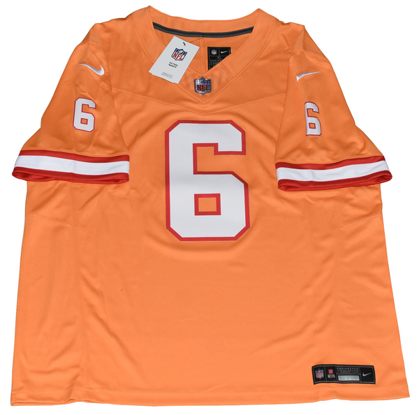 BAKER MAYFIELD SIGNED TAMPA BAY BUCCANEERS #6 NIKE LIMITED CREAMSICLE JERSEY BAS