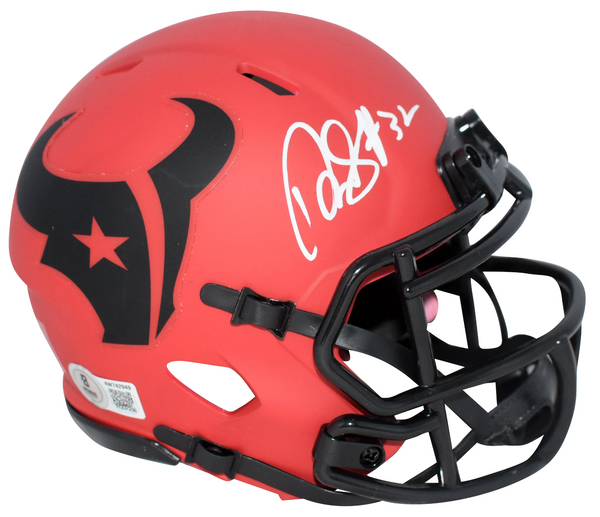 DAVID MONTGOMERY SIGNED HOUSTON TEXANS RAVE SPEED MINI HELMET BECKETT