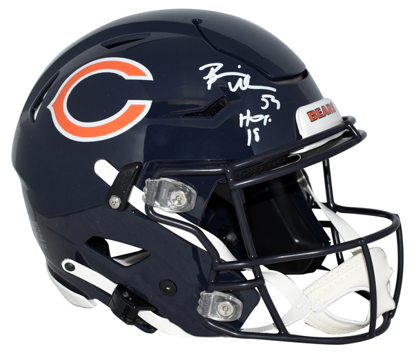 BRIAN URLACHER SIGNED CHICAGO BEARS AUTHENTIC SPEEDFLEX HELMET W/ HOF 18