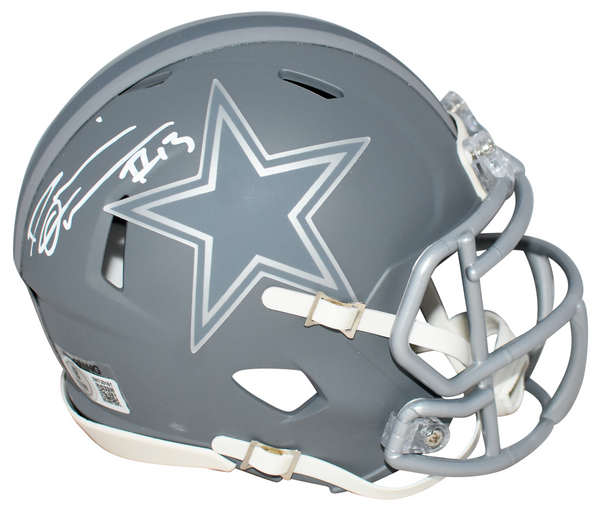 DEMARVION OVERSHOWN SIGNED DALLAS COWBOYS SLATE SPEED MINI HELMET BECKETT