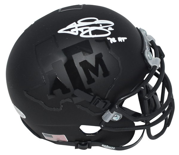 JOHNNY MANZIEL AUTOGRAPHED TEXAS A&M AGGIES BLACK MINI HELMET JSA