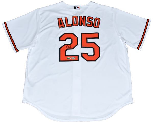 PETE ALONSO SIGNED BALTIMORE ORIOLES #25 WHITE NIKE JERSEY FANATICS & MLB AUTH