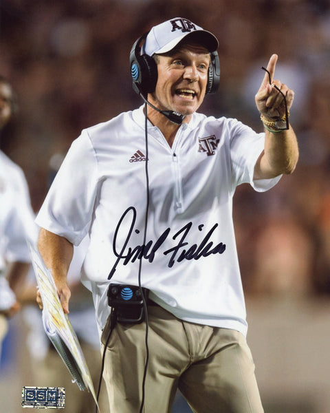 JIMBO FISHER SIGNED AUTOGRAPHED TEXAS A&M AGGIES 8x10 PHOTO COA