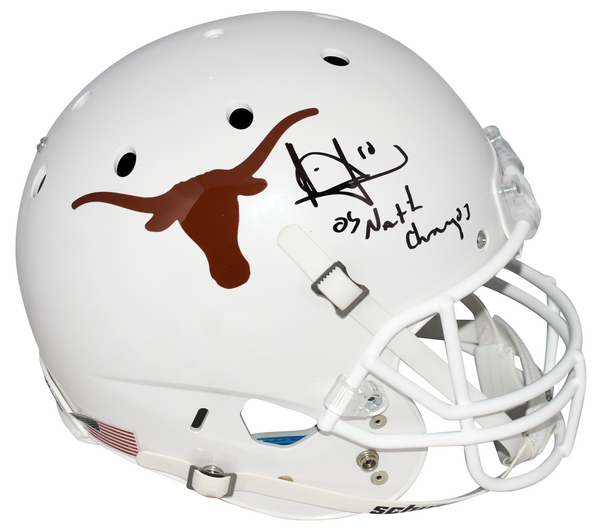 VINCE YOUNG AUTOGRAPHED TEXAS LONGHORNS FULL SIZE HELMET W/ 05 NATL CHAMPS