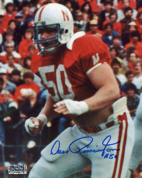 DAVE RIMINGTON SIGNED AUTOGRAPHED NEBRASKA 8x10 PHOTO COA