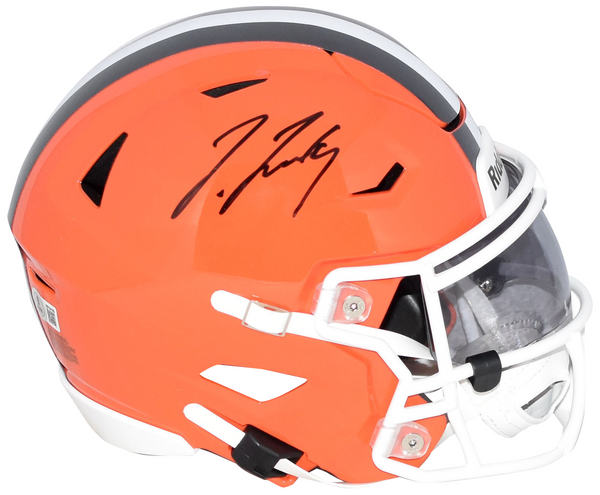 JERRY JEUDY AUTOGRAPHED CLEVELAND BROWNS SPEEDFLEX MIDI HELMET BECKETT