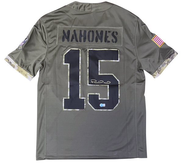 PATRICK MAHOMES SIGNED KANSAS CITY CHIEFS SALUTE TO SERVICE NIKE LIMITED JERSEY