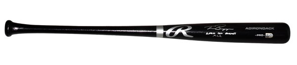 TRAVIS BAZZANA SIGNED CLEVELAND GUARDIANS BLACK RAWLINGS BAT W/ 2024 1ST PICK