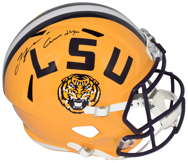 LEONARD FOURNETTE AUTOGRAPHED LSU TIGERS FULL SIZE SPEED HELMET W/ GEAUX TIGERS