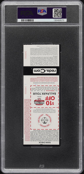 CHASE BURNS SIGNED MLB DEBUT TICKET 6/24/25 CINCINNATI REDS PSA 9 AUTO 10