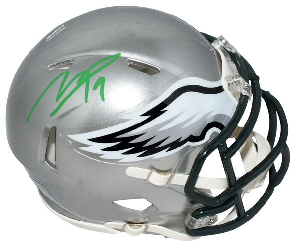 MAKAI LEMON SIGNED PHILADELPHIA EAGLES FLASH SPEED MINI HELMET BECKETT
