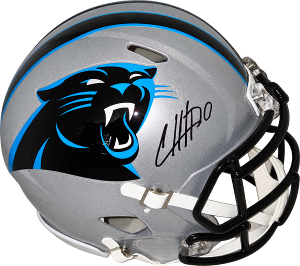 CHUBA HUBBARD SIGNED CAROLINA PANTHERS FULL SIZE SPEED HELMET BECKETT
