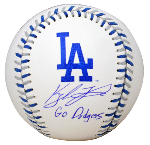 KYLE TUCKER SIGNED LOS ANGELES DODGERS RAWLINGS MLB LOGO BASEBALL W/ GO DODGERS