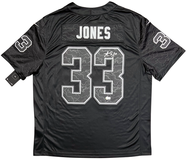 AARON JONES SIGNED GREEN BAY PACKERS #33 NIKE LIMITED RFLCTV JERSEY BECKETT