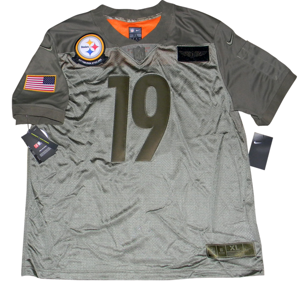 JUJU SMITH-SCHUSTER SIGNED PITTSBURGH STEELERS #19 SALUTE TO SERVICE NIKE JERSEY