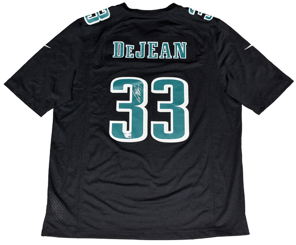 COOPER DEJEAN SIGNED PHILADELPHIA EAGLES #33 BLACK NIKE SUPER BOWL LIX JERSEY