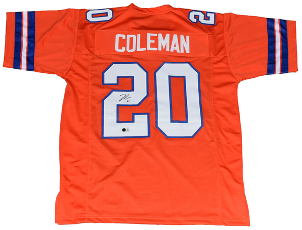 JONAH COLEMAN AUTOGRAPHED DENVER BRONCOS #20 COLOR RUSH JERSEY BECKETT