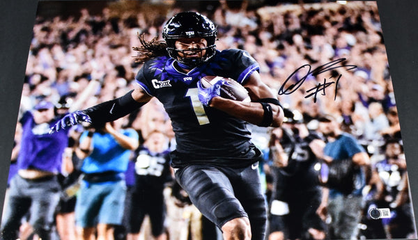 QUENTIN JOHNSTON AUTOGRAPHED TCU HORNED FROGS 16X20 PHOTO BECKETT