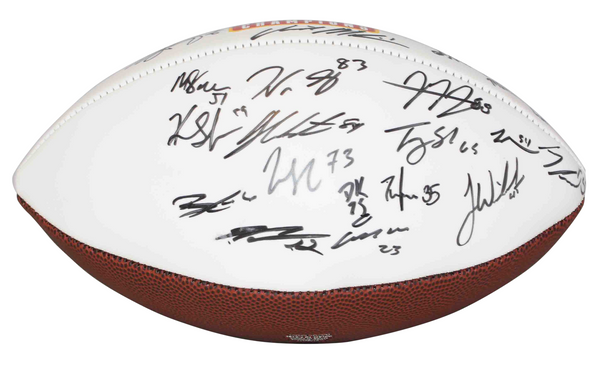 PATRICK MAHOMES TRAVIS KELCE BOLTON SUPER BOWL LVII CHIEFS TEAM SIGNED FOOTBALL