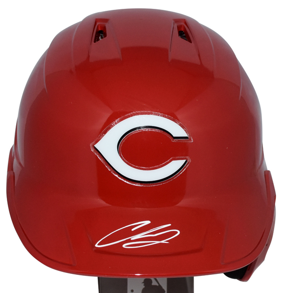 CHASE BURNS SIGNED CINCINNATI REDS RAWLINGS FULL SIZE BATTING HELMET BECKETT
