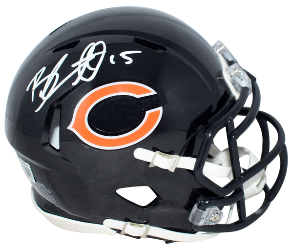 BRANDON MARSHALL AUTOGRAPHED CHICAGO BEARS SPEED MINI HELMET BECKETT