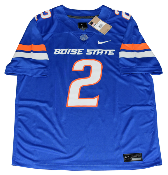 ASHTON JEANTY SIGNED BOISE STATE BRONCOS #2 BLUE NIKE JERSEY BECKETT
