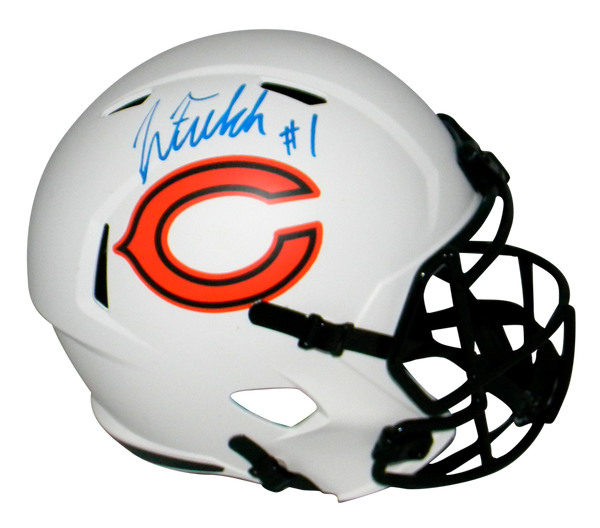 JUSTIN FIELDS AUTOGRAPHED SIGNED CHICAGO BEARS LUNAR FULL SIZE HELMET BECKETT