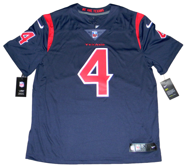 DESHAUN WATSON SIGNED HOUSTON TEXANS #4 COLOR RUSH NIKE LIMITED JERSEY BECKETT