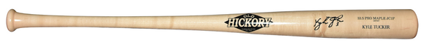 KYLE TUCKER SIGNED LOS ANGELES DODGERS OLD HICKORY PLAYER MODEL BLONDE BAT BAS