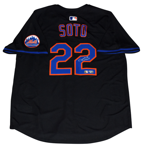 JUAN SOTO AUTOGRAPHED NEW YORK METS #22 BLACK NIKE LIMITED JERSEY FANATICS / MLB