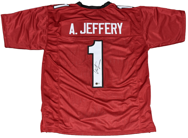 ALSHON JEFFERY SIGNED SOUTH CAROLINA GAMECOCKS #1 GARNET JERSEY BECKETT