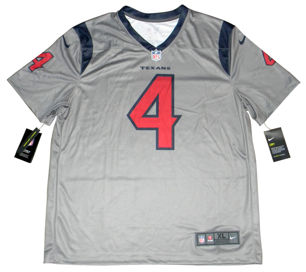 DESHAUN WATSON SIGNED HOUSTON TEXANS #4 NIKE INVERTED COLORS JERSEY BECKETT