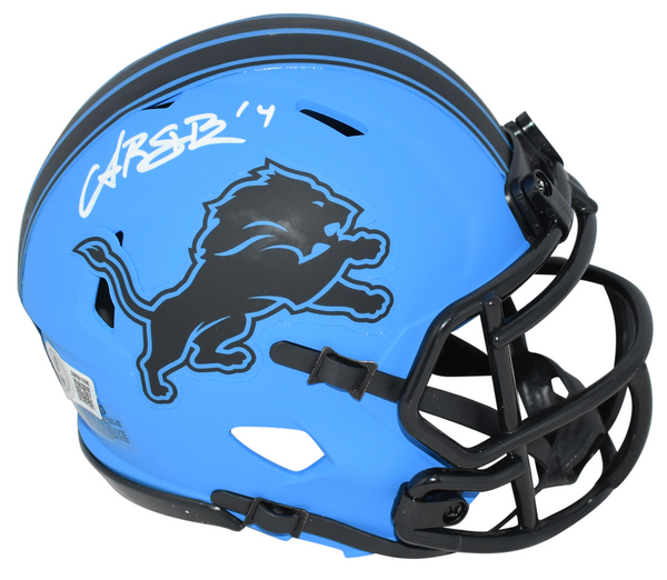 AMON-RA ST BROWN AUTOGRAPHED SIGNED DETROIT LIONS RAVE MINI HELMET BECKETT