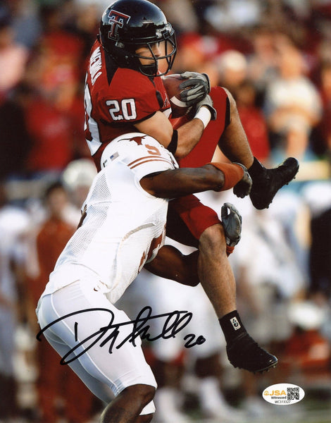 DANNY AMENDOLA AUTOGRAPHED TEXAS TECH RED RAIDERS 8x10 PHOTO JSA