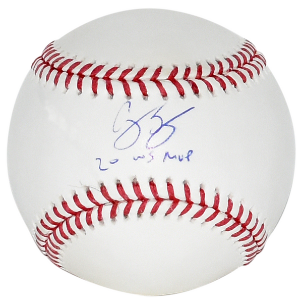 COREY SEAGER SIGNED DODGERS OFFICIAL RAWLINGS MLB BASEBALL W/ 20 WS MVP