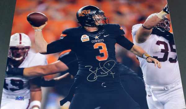 BRANDON WEEDEN SIGNED OKLAHOMA STATE COWBOYS FIESTA BOWL 16x20 PHOTO COA