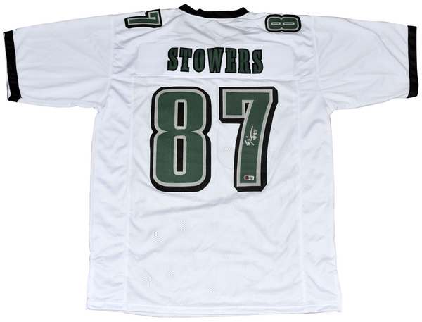 ELI STOWERS AUTOGRAPHED PHILADELPHIA EAGLES #87 WHITE JERSEY BECKETT