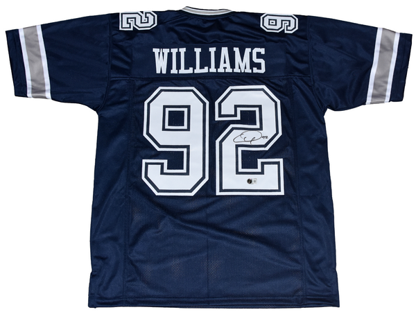 QUINNEN WILLIAMS AUTOGRAPHED DALLAS COWBOYS #92 NAVY JERSEY BECKETT