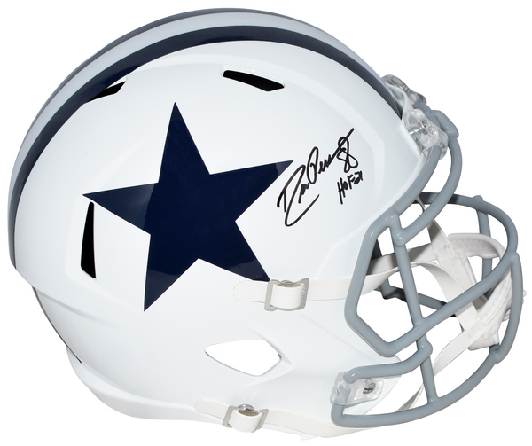 DREW PEARSON SIGNED DALLAS COWBOYS WHITE FULL SIZE SPEED HELMET W/ HOF 21