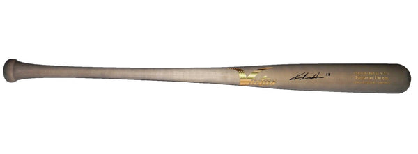 KESTON HIURA AUTOGRAPHED DODGERS BREWERS VICTUS PLAYER MODEL BASEBALL BAT JSA