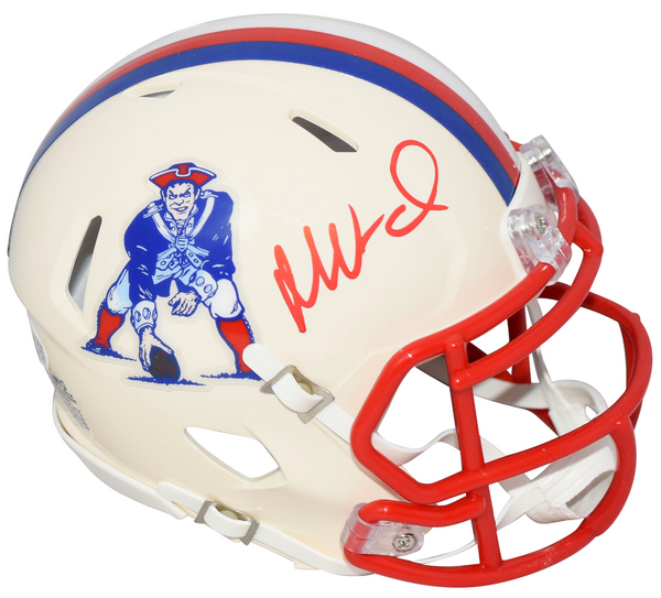 MIKE VRABEL SIGNED NEW ENGLAND PATRIOTS RETRO SPEED MINI HELMET JSA