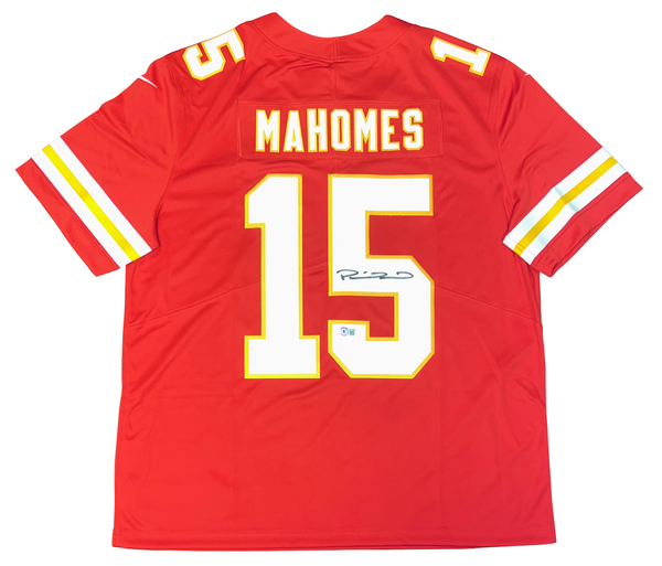PATRICK MAHOMES AUTOGRAPHED KANSAS CITY CHIEFS RED NIKE LIMITED JERSEY BECKETT