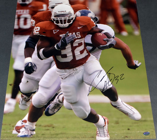 CEDRIC BENSON AUTOGRAPHED TEXAS LONGHORNS 16x20 PHOTO GTSM
