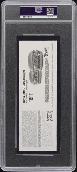 PATRICK MAHOMES SIGNED 2016 TEXAS TECH TICKET VS OU NCAA RECORD PSA 9 AUTO 10