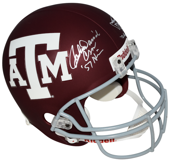 JOHN DAVID CROW & JOHNNY MANZIEL SIGNED TEXAS A&M AGGIES FULL SIZE HELMET JSA