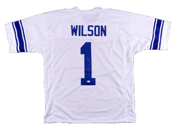 ZACH WILSON SIGNED AUTOGRAPHED BYU COUGARS #1 WHITE JERSEY BECKETT